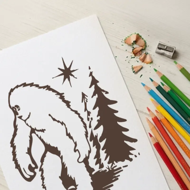 Colorful children's coloring book pages featuring Bigfoot safety stories